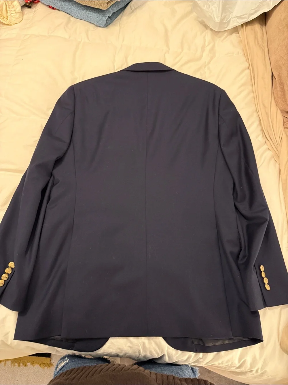 Jos. A. Bank Navy Blazer with Gold Buttons